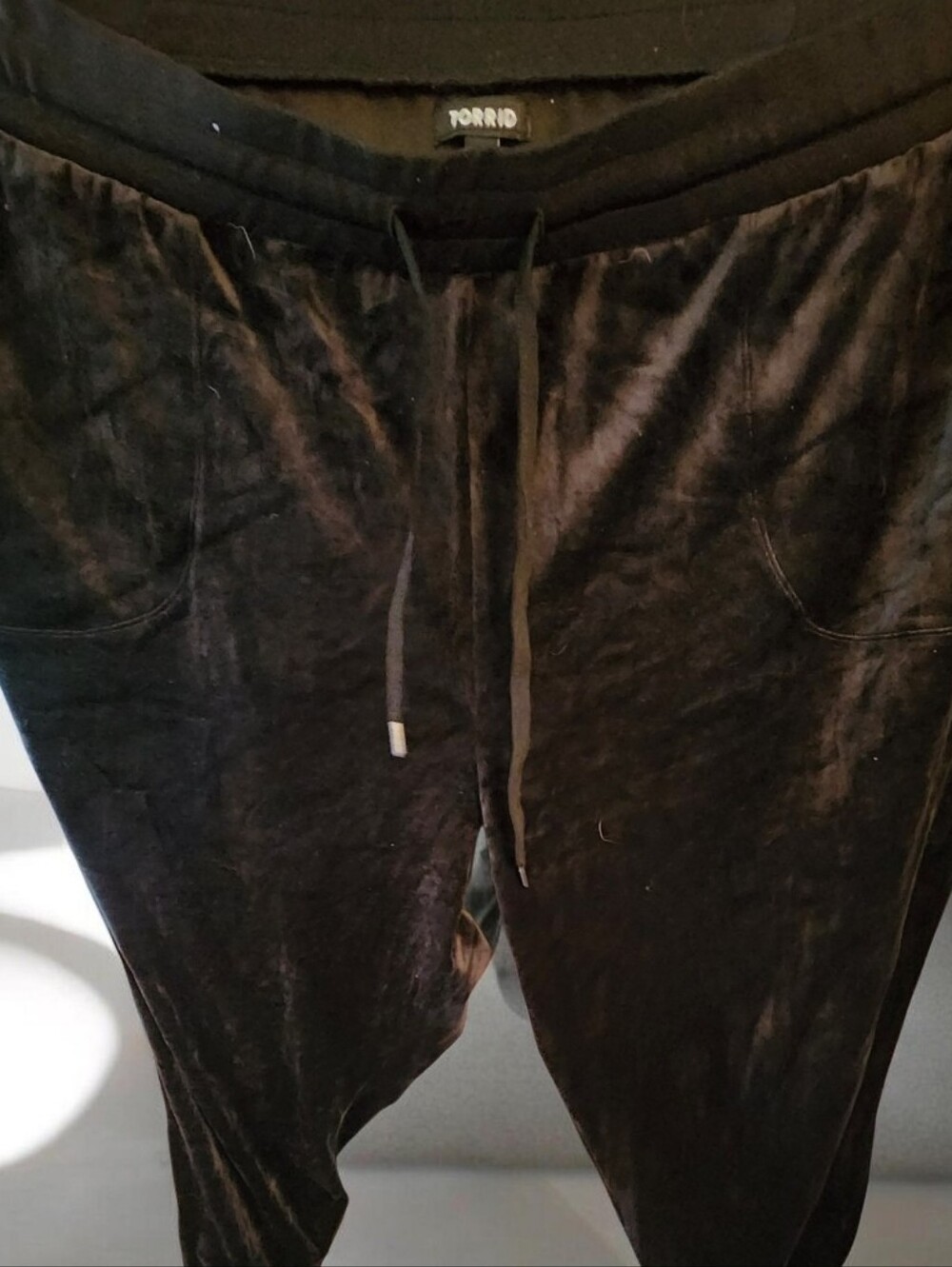 torrid Black Velour Sweatpants Joggers● NBNT , Has Pockets & Drawstring